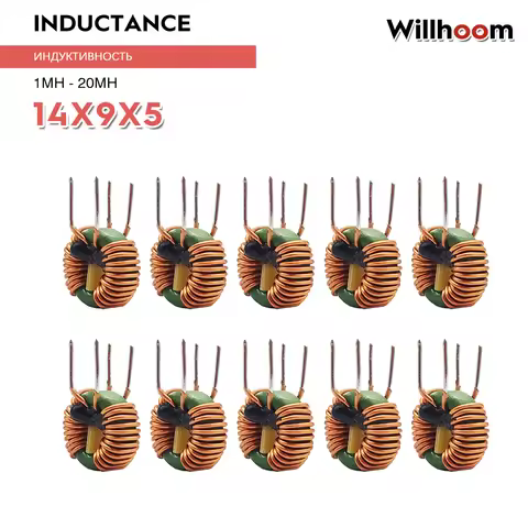 10Pcs 14x9x5 Model Toroid Inductor Winding Magnetic Inductance 650UH 1MH 1.5MH 2MH 3MH 5MH 10MH 15MH