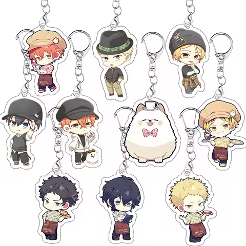 Given Collaboration Cafe Acrylic Keychain Chibi Mafuyu Ritsuka Bag Charm Keyring Anime Cartoon Decor