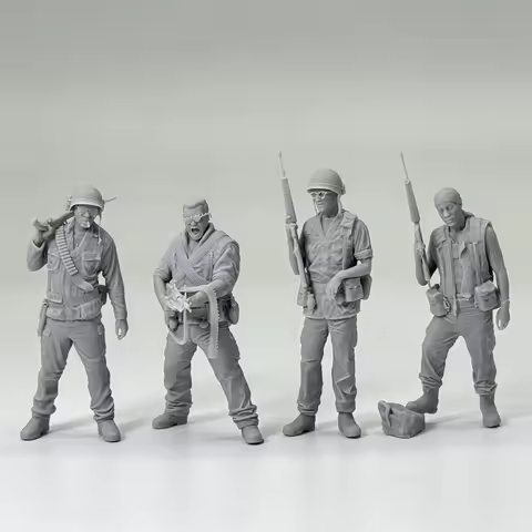 1/35 Scale Vietnam War Tropic Thunder 4 Figures Resin Model Miniature Milirary War
