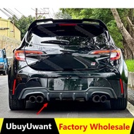 On sale 3Pcs For Toyota Corolla Hatchback E210 2019+ Carbon Fiber rear lip modified black rear spoil