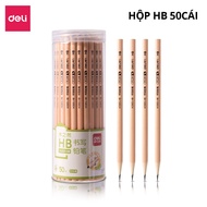 Hộp 50 Bút chì lục giác Deli 2B/HB - Than mềm chất liệu gỗ cao cấp thích hợp cho học sinh và văn phò