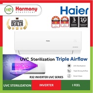 5 STAR (LAST UNIT OFFER) HAIER 2.5hp R32 Inverter Air Conditioner HSU-25VQC22 UVC Sterilization PWP 