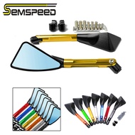 SEMSPEED CNC รถจักรยานยนต์กระจกมองข้างสำหรับ Yamaha NMAX155 XSR700 XSR900 FJR1300 XJR1300 TDM850 YZF