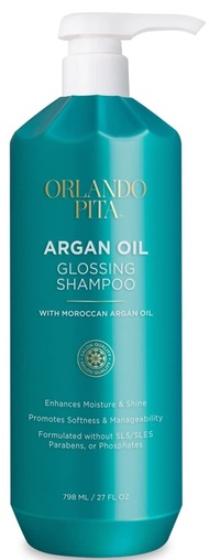 ORLANDO PITA Argan Oil Shampoo, 27 Fl Oz Salon Size- Premium Nourishing Hair Care for Men & Women - 