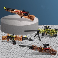 [Ready Stock Inventory] Building Block Gun Toy Boy Toy AWM Eating Chicken Assembling Building Block 