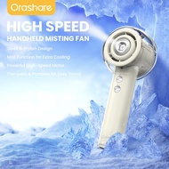 Orashare HFM01 พัดลมไอน้ำแบบพกพาความเร็วสูง พัดลมชาร์จไฟได้ 4000mAh พัดลมพกพาปรับความเร็วลมได้ 4 ระด