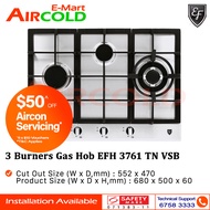 EF 3 Burners Domino Hob EFH 3761 TN VSB