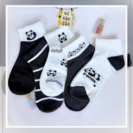 Short Black and White Panda Socks Ankle Socks Cute Socks