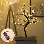 Sakura Branch Night Light USB Warm Atmosphere 1.5M Decorative Desk For Bedroom Study Table Window Si