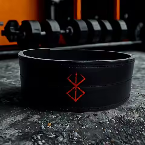 Cowhide Embroidery Belt Powerlifting Weightlifting Belts Gym Fitness Waist Support Squat Deadlift Cr
