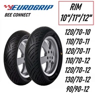 TYRE MOTOR EUROGRIP BEE CONNECT 12 inci 90/90,110/70-12 scooter skuter yadea,vespa,benelli panarea