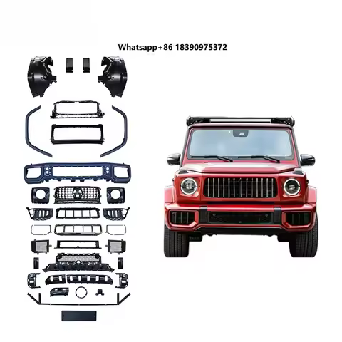 For 2025 G Class W465 Upgrade G63 A-MG Bodykit Front Bumper Wheel Arch Grille Black Silver Version W