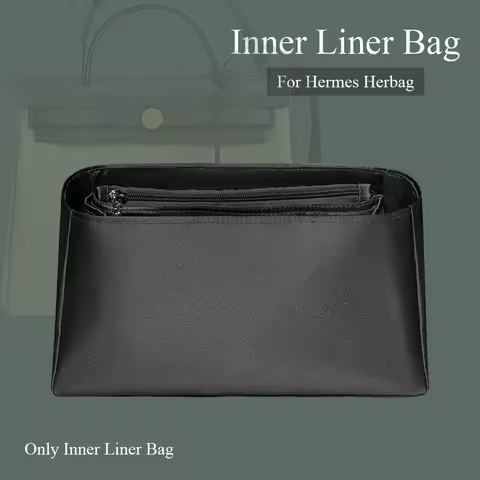 Silk Satin Purse Organizer Insert Fit Hermes Herbag 31/39 Smooth Inner Liner Bag Organizer Bag Cosme