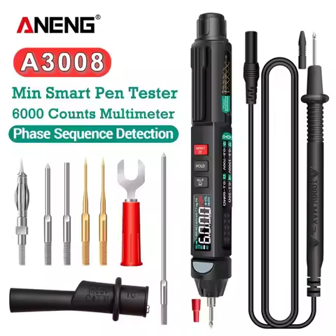 ANENG A3008 Digital Multimeter Test Pen 6000 Counts Auto Intelligent Sensor Electrical AC/DC Voltage