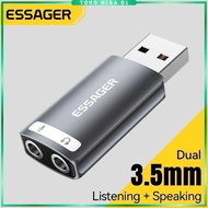 ESSAGER USB Sound Card External OTG Portable AUX 3.5mm - ES-OTG21
