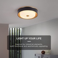 Cross-Border led American Glass Ceiling Light Bedroom Study Entrance Corridor Retro Round Ceiling Li
