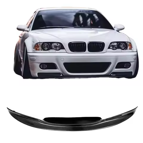 CSL Style Carbon Front Bumper Lip Front Spoiler For BMW E46 M3 Chin Winglet Side Splitters Flaps