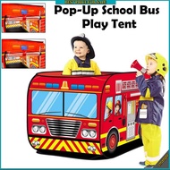 Pop-Up Fire Engine Play Tent Outdoor Garden Camping Activities Toys for Kid Gift Bus Tent Red Fire