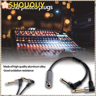 SHOUOUY 1/4in Stereo to Dual 6.35mm Mono, 6.35mm Connector 30cm Length 6.35mm Female to Dual Male, F