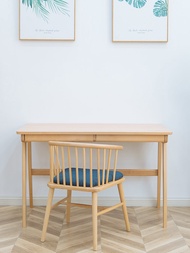 All Pure Solid Wood Desk Scandinavian Log Computer Table Beech 1 M 1.2 M with Drawer 80cm Japanese S