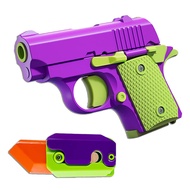 Fidget Toy Gun Set, 2Pcs 3D Plastic Mini 1911 Fidget Gun Knife Toy Adults Slider, Gravity Gun Toy Ni