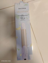 SALONIA 2WAY 直髮捲髮器 32mm 紫色