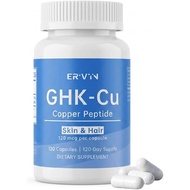 Erivyn GHK-Cu Peptide Supplement, Copper Peptides for Hair & Skin Support, 120 mcg GHK-Cu per Capsul