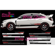 HONDA STICKER TYPE R CUTTING CAR BODY SIDE STICKER TYPE R