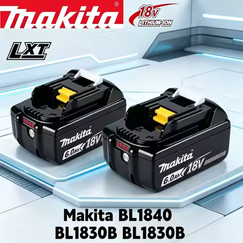 Genuine Makita 18V 6.0Ah battery with charger set for Makita 18V power tool DDF487 DTW700 GBA404 DUC