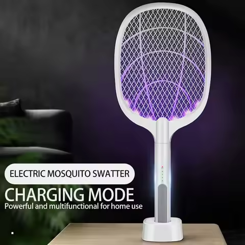 Mosquito Killer Lamp USB Rechargeable Electric Foldable Mosquito Killer Racket Fly Swatter Repellent