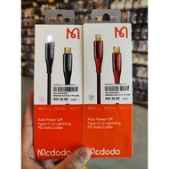 Mcdodo CA-856 Auto Power Off Type-C to Light ning PD Data Cable 1.2Meter