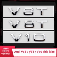Suitable for Audi Side Logo V6T Fender Modified Car Logo A4LA6A7 Black Logo V8TV10 Body Decoration S