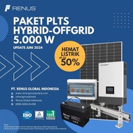 PAKET PLTS HYBRID OFFGRID 5000W SIAP PASANG