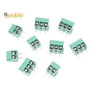 A&W 50pcs Kf350-2p 3p 3.5mm 300v 10A Pitch 2 3 Pin Spliceable Plug-in PCB Screw Terminal Blo Connect