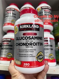 HSD T8/2029_ Hổ trợ Xương Khớp KIRKLAND GLUCOSAMINE CHONDROITIN 280 Viên Của Mỹ - 1500mg