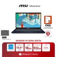 MSI NOTEBOOK Modern 15 B13M-856TH | 15.6" FHD | Iris Xe | 16GB DDR4 | 512GB NVMe PCIe SSD | Windows® 11 Home + Microsoft Office Home and Student 2021 (โน้ตบุ๊ก) [Pre order จัดส่งภายใน 7-15 วัน]