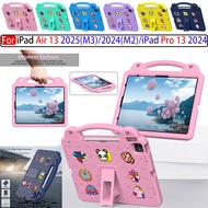 For iPad Air 13 Air13 2025 M3 2024 M2 iPad Pro 13 2024 M4 13inch Case Shockproof Kids cartoon holder