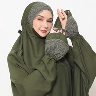Mukena Terusan Aleena by Elkisa/mukena elkisa/mukena khadijah/mukena malaysia/mukena lace/mukena ray