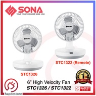 Sona 6 Inch High Velocity Fan - STC 1322 (Remote) / STC 1326 (Non-Remote) - STC1322 STC1326