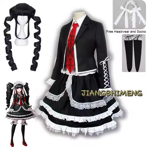 New Arrival Celestia Ludenberg Cosplay Set Yasuhiro Taeko Costume Danganronpa Character Uinform Hall