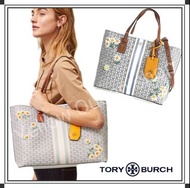 🌼小雛菊🌼Tory Burch Gemini Link Canvas Applique Small Tote