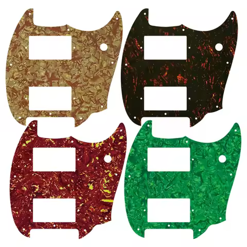 Pleroo Custom Guitar Parts For - Squier Bullet Mustang Whit PAF Humbucker Pickups，Pickguard Guitar M
