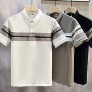 M-5XL Korean Summer Loose Plus Size Casual Fashion Short Sleeved Polo Shirt Men