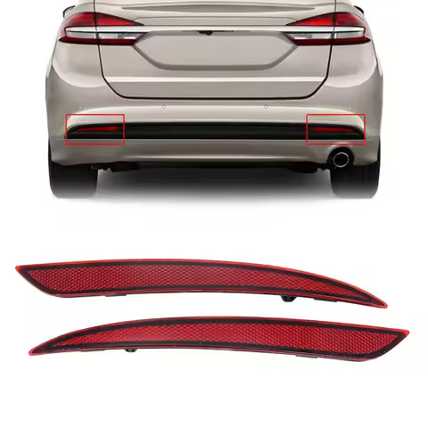Fit For 2013-2018 Ford Fusion Rear Left & Right 2Pcs Bumper Reflector Set DS7Z13A565A, DS7Z13A565B