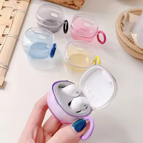Soft Silicone Earphone Case For Baseus WM01 WM02 TWS Wireless Headphone Fashion Gradient Color Clear