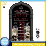 [Hmou] Azan Clock, LED Muslim Prayer Clock, Athan Wall Clock, Read Home/Office/Mosque Digital Azan Clock Home Decor Black
