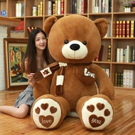 Big Teddy Bear High Quality Lovely Bear Plush Toys Soft Material 80100CM 4 Colors Stuffed Bears Toys For Kids And Families