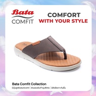 Bata Comfit บาจา คอมฟิต รองเท้าแตะเพื่อสุขภาพ รองเท้าลำลอง รองเท้าแตะแบบหนีบ สำหรับผู้ชาย รุ่น Comfty สีน้ำตาล 8714213
