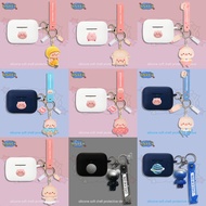 for EarFun Air 2 NC Case Earphone Silicone Case Pink Pig Earbuds Soft Protective Headphone Cover Hea