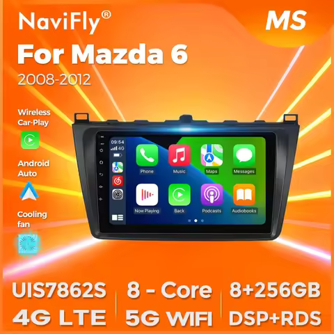 Navifly Android Radio For Mazda 6 GH 2007 2008 2009 2010 2011 2012 Wireless CarPlay Auto Car Multime